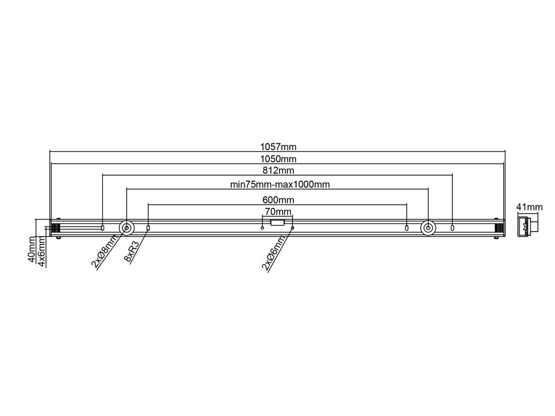 Multibrackets 1004 tv-fäste 2,16 m (85") Svart
