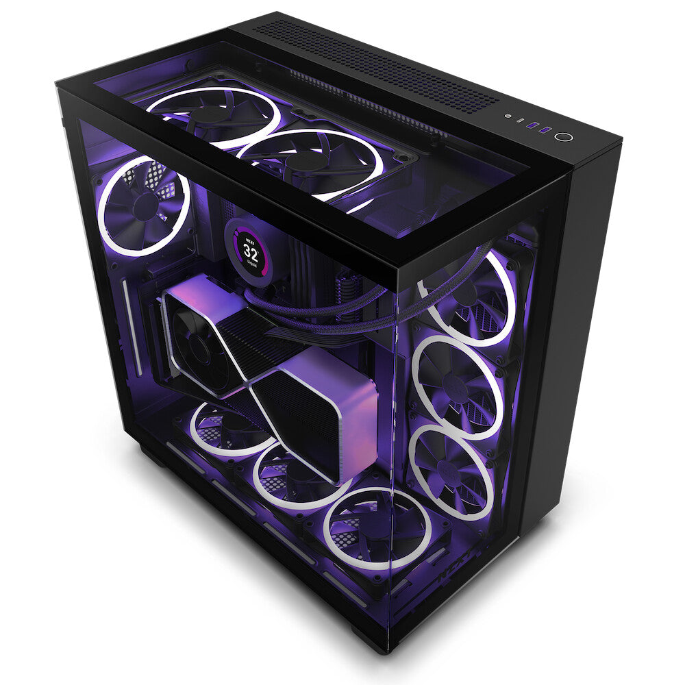 NZXT H9 Elite Midi Tower Svart