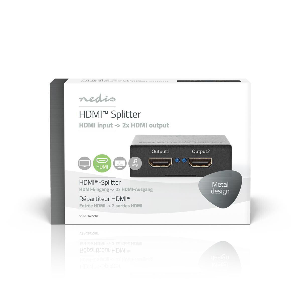 Nedis VSPL3472AT bilddelare HDMI 2x HDMI