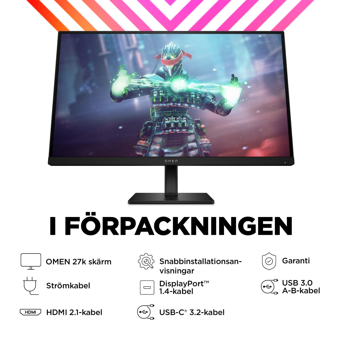 OMEN by HP OMEN 27 tum UHD 144 Hz Gaming-skärm – OMEN 27k OMEN 27 tum UHD 144 Hz Gaming-skärm – OMEN 27k
