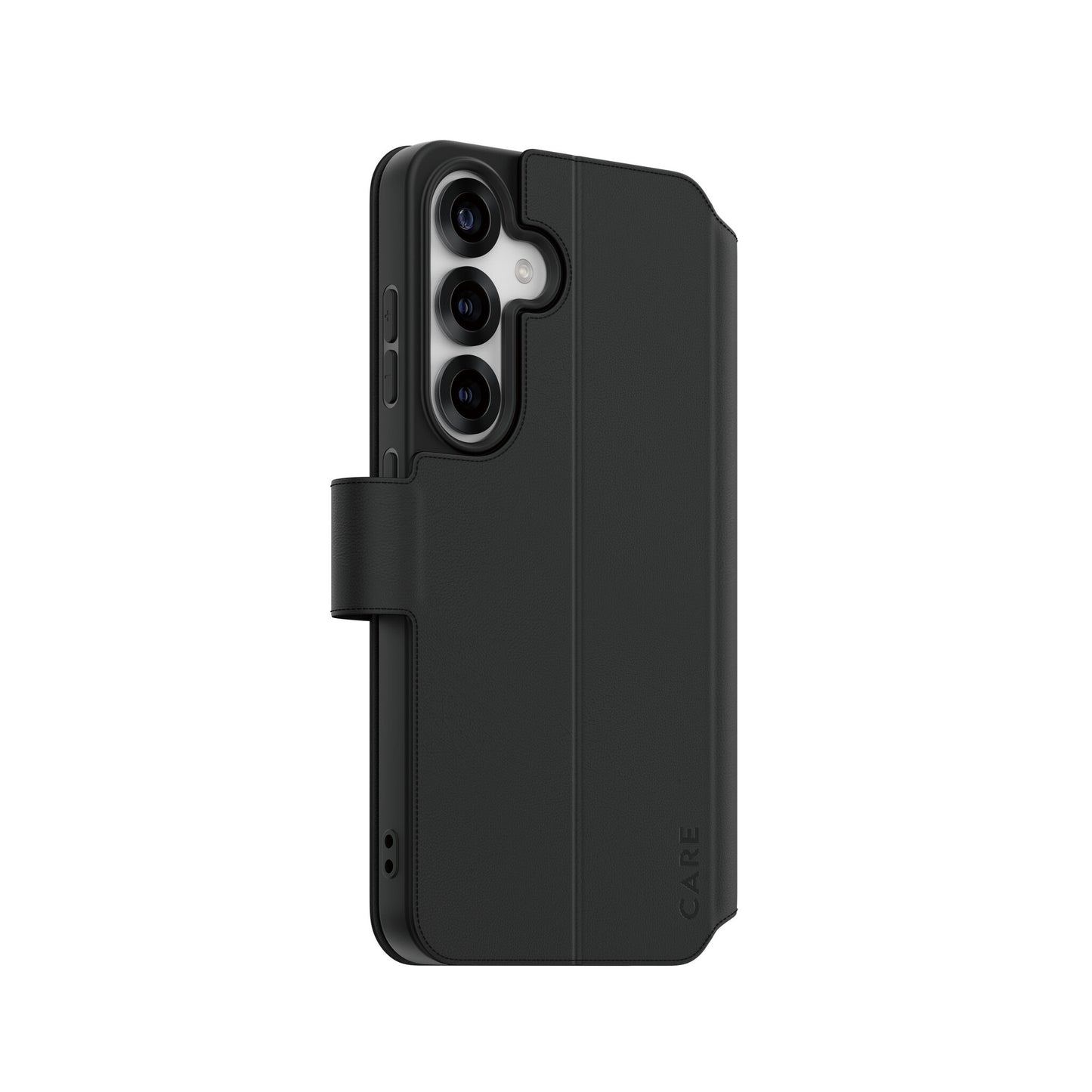 PanzerGlass CARE by ® Feature Wallet Case w. Kickstand Samsung Galaxy S25 mobiltelefonfodral Omslag Svart
