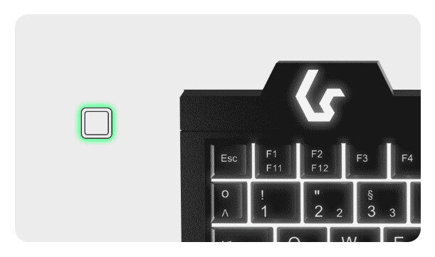 KeySonic KSK-3210ELU (DE) tangentbord Hem USB QWERTZ tyska Svart