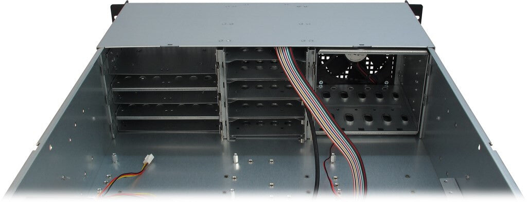 Inter-Tech 3U-30248 Ställning Svart, Rostfritt stål