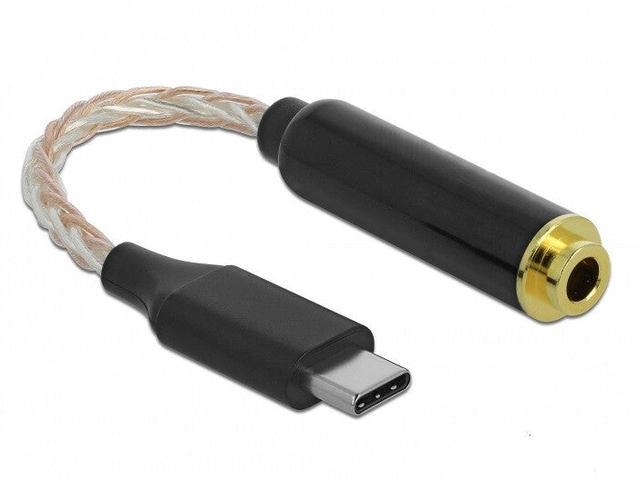 DeLOCK 66302 mobiltelefonkablar Svart 0,125 m USB C
