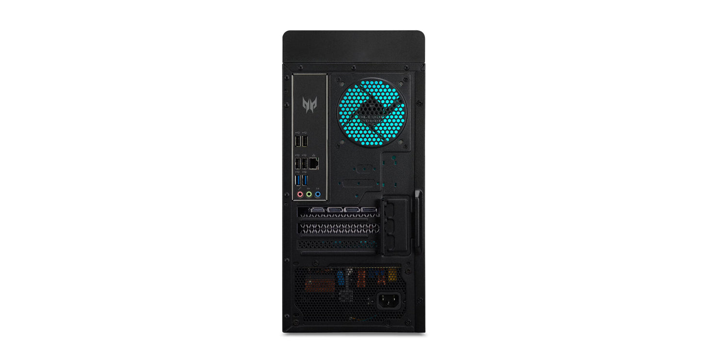 Acer Predator Orion 3000 655 I7238Gi Intel® Core™ i7 i7-14700F 16 GB DDR5-SDRAM 1 TB SSD NVIDIA GeForce RTX 4060 Ti Windows 11 Home Tower PC Svart, Transparent