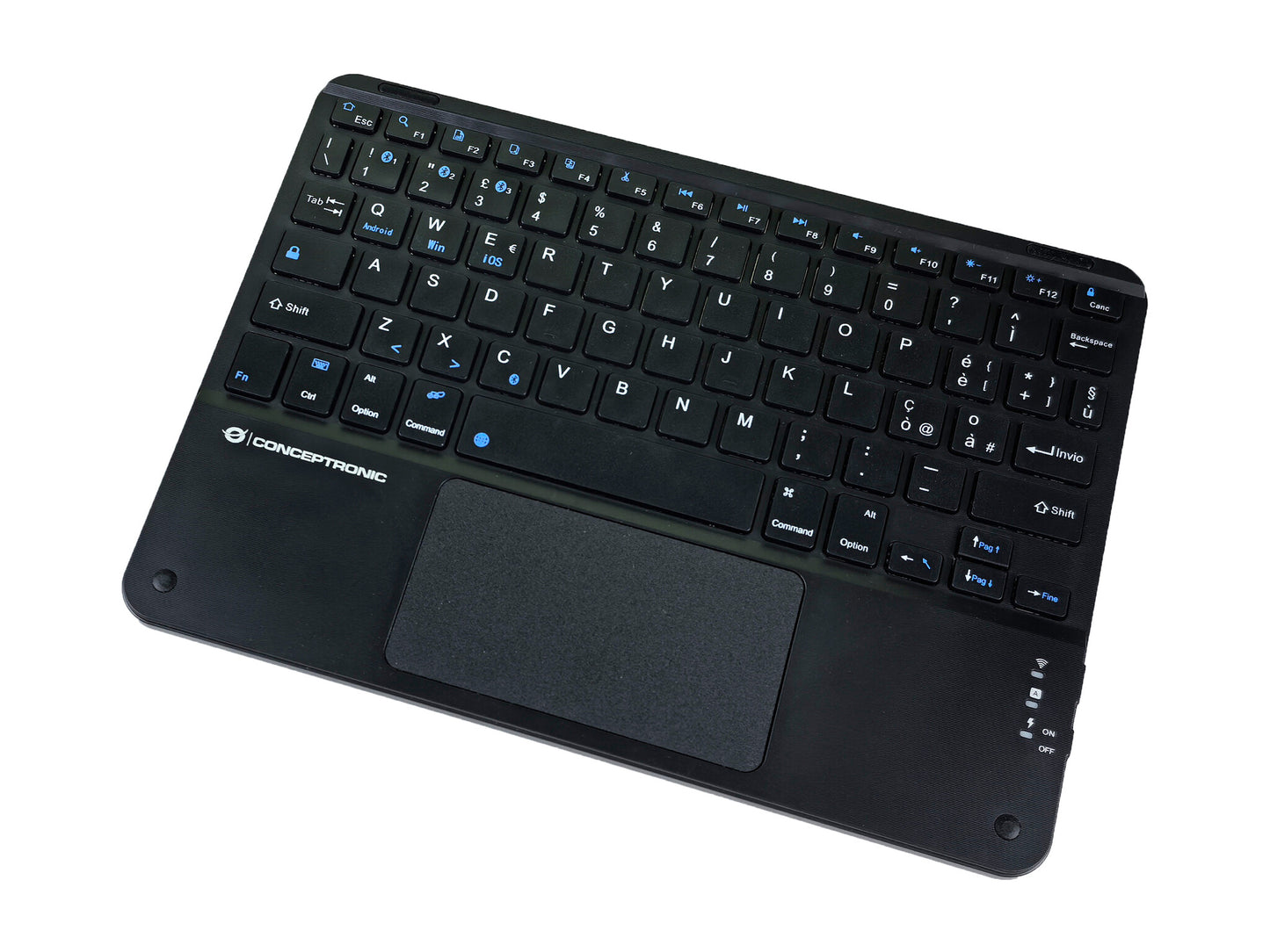 Conceptronic TOBIN01BIT tangentbord Universal Bluetooth QWERTY Italiensk Svart