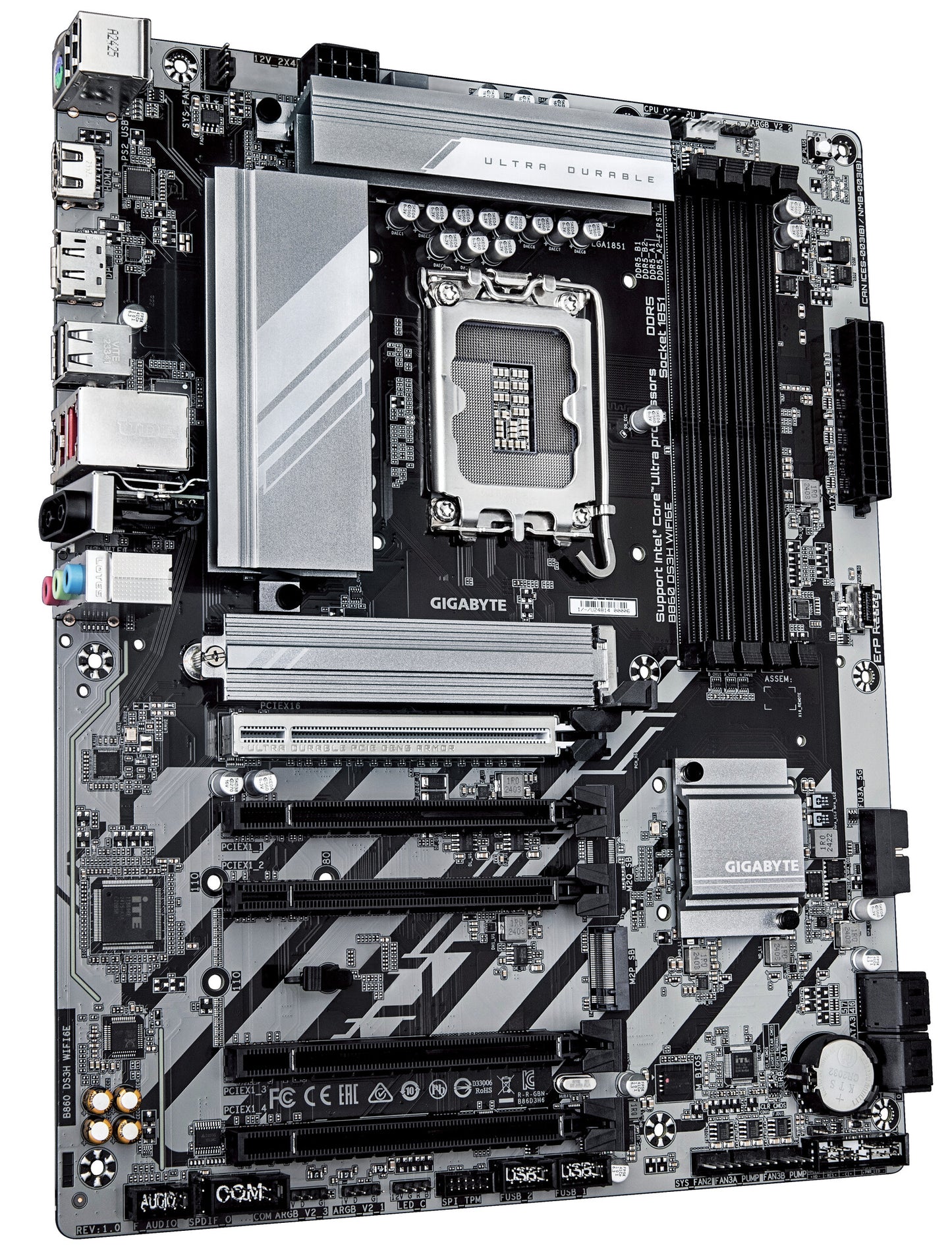 GIGABYTE B860 DS3H WIFI6E moderkort Intel B860 LGA 1851 (Socket V1) ATX
