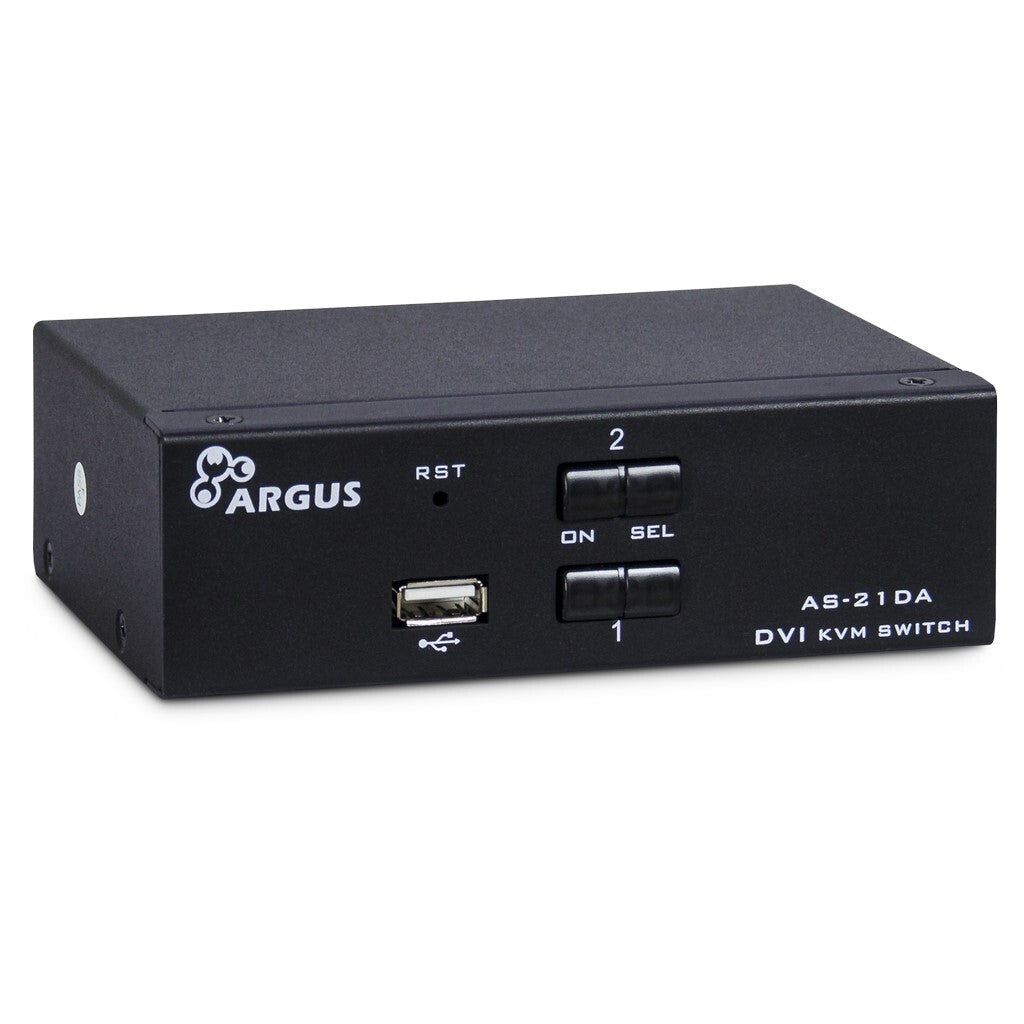 Inter-Tech KVM-AS-21DA DVI KVM-switchar Svart