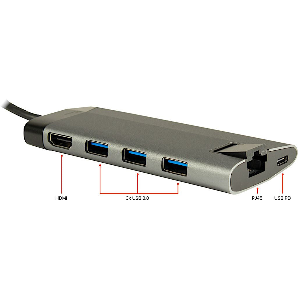 Inter-Tech GDC-802 Kabel USB 3.2 Gen 1 (3.1 Gen 1) Type-C Grå