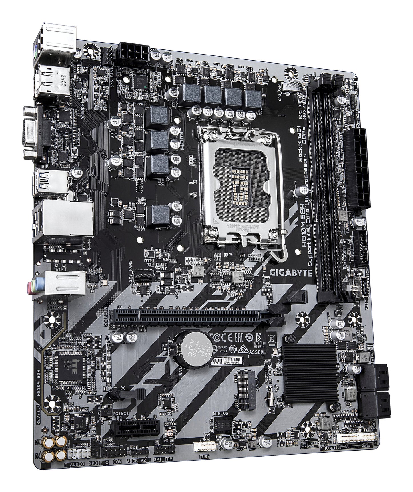 GIGABYTE H810M S2H moderkort Intel H810 LGA 1851 (Socket V1) micro ATX