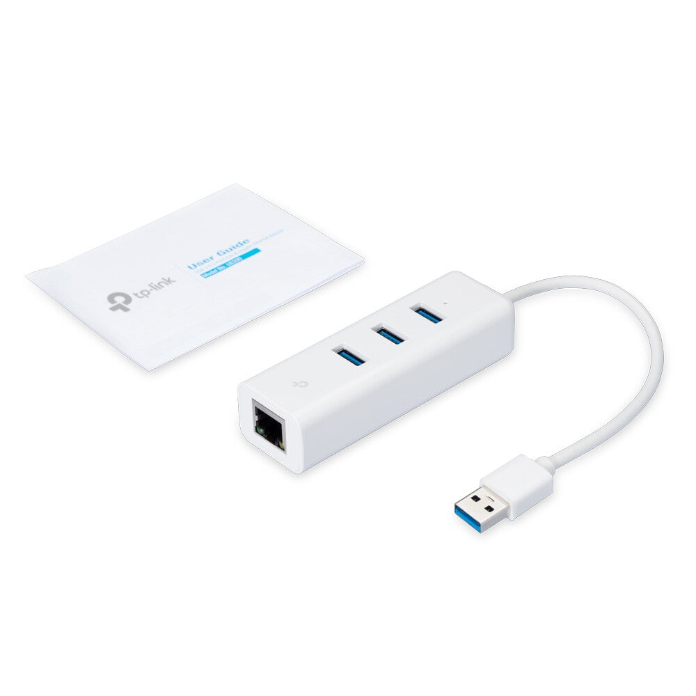 TP-Link UE330 dockningsstationer för bärbara datorer Kabel USB 3.2 Gen 1 (3.1 Gen 1) Type-A Vit