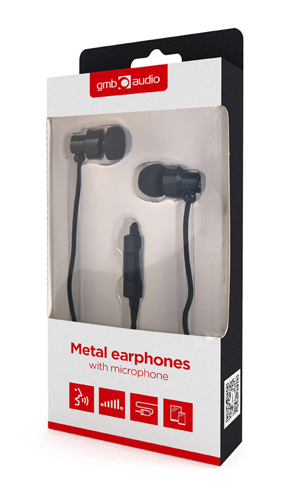 Gembird GMB Audio MHS-EP-CDG-B hörlur och headset Kabel I öra Samtal/musik Svart