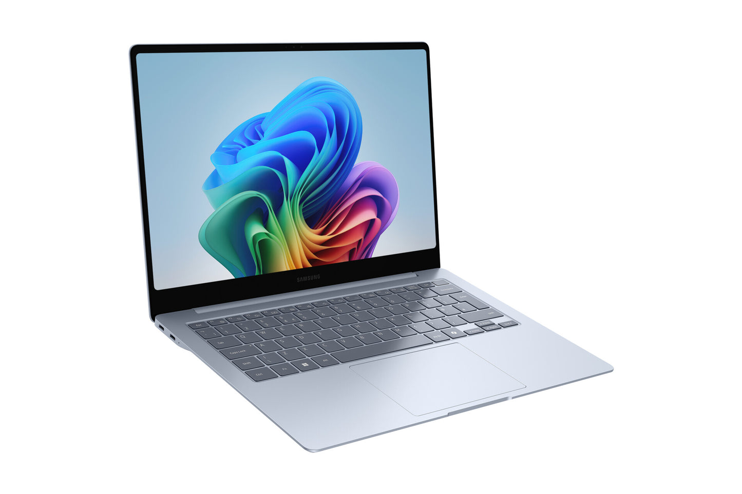 Samsung Galaxy Book4 Edge NP940XMAA-EXP Qualcomm Snapdragon X1E-80-100 Bärbar dator 35,6 cm (14") Pekskärm WQXGA+ 16 GB LPDDR5x-SDRAM 512 GB eUFS Wi-Fi 7 (802.11be) Windows 11 Home Blå