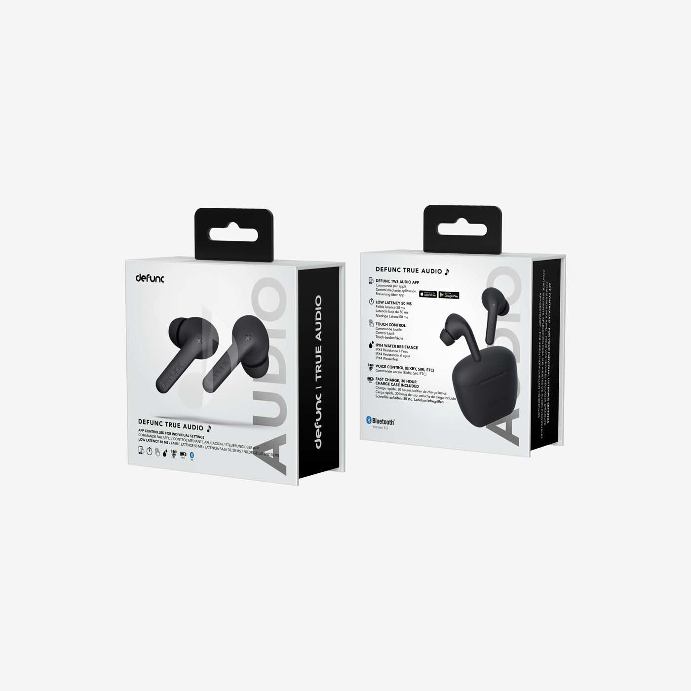 DEFUNC True Audio Headset True Wireless Stereo (TWS) I öra Musik USB Type-C Bluetooth Svart