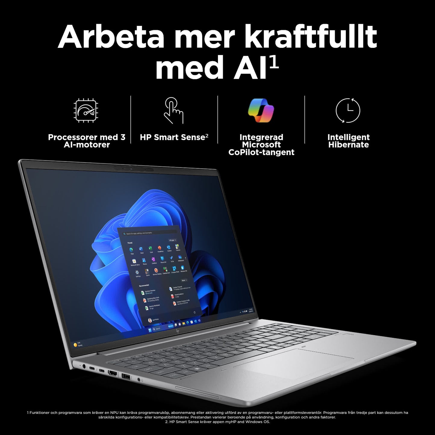 HP ZBook Power G11 A AMD Ryzen™ 9 8945HS Mobil arbetsstation 40,6 cm (16") WQXGA 64 GB DDR5-SDRAM 1 TB SSD Wi-Fi 6E (802.11ax) Windows 11 Pro AI PC Grå