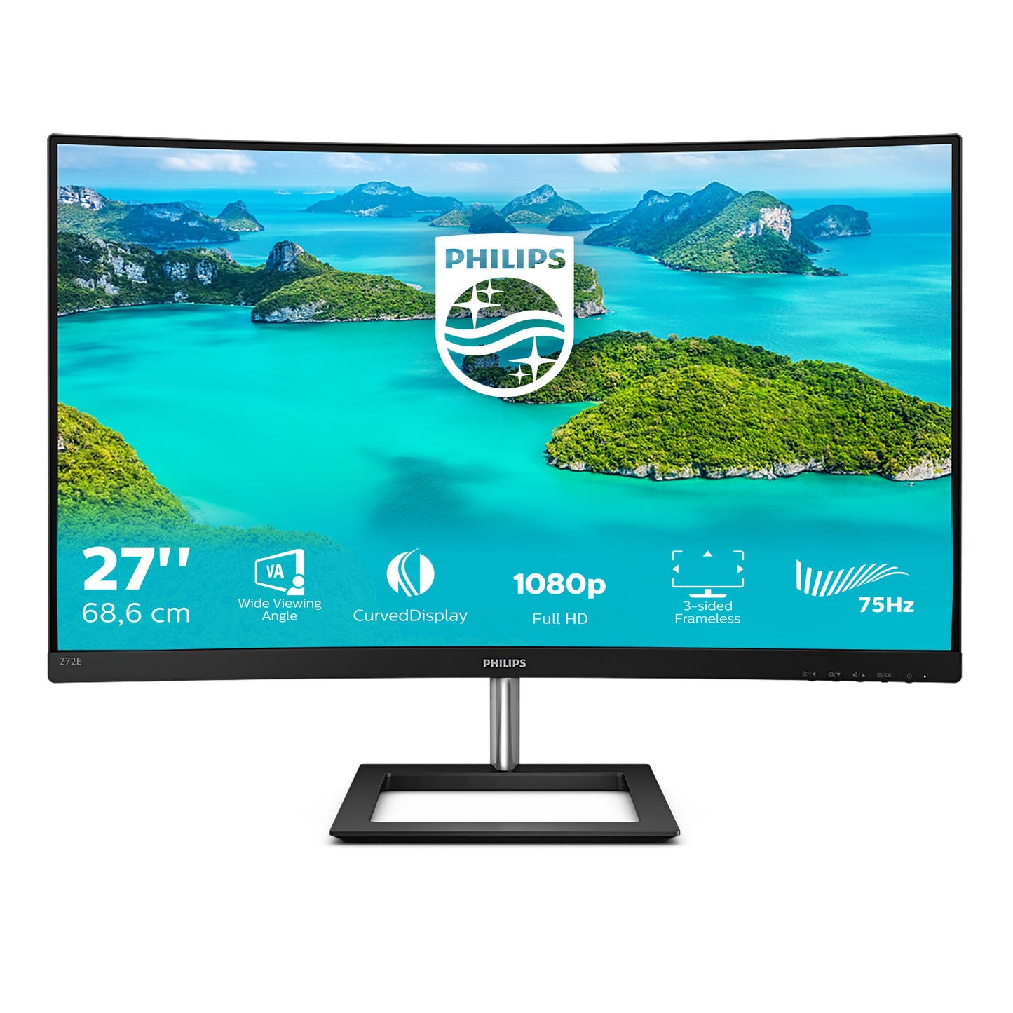 Philips E Line 272E1CA/00 LED display 68,6 cm (27") 1920 x 1080 pixlar Full HD LCD Svart