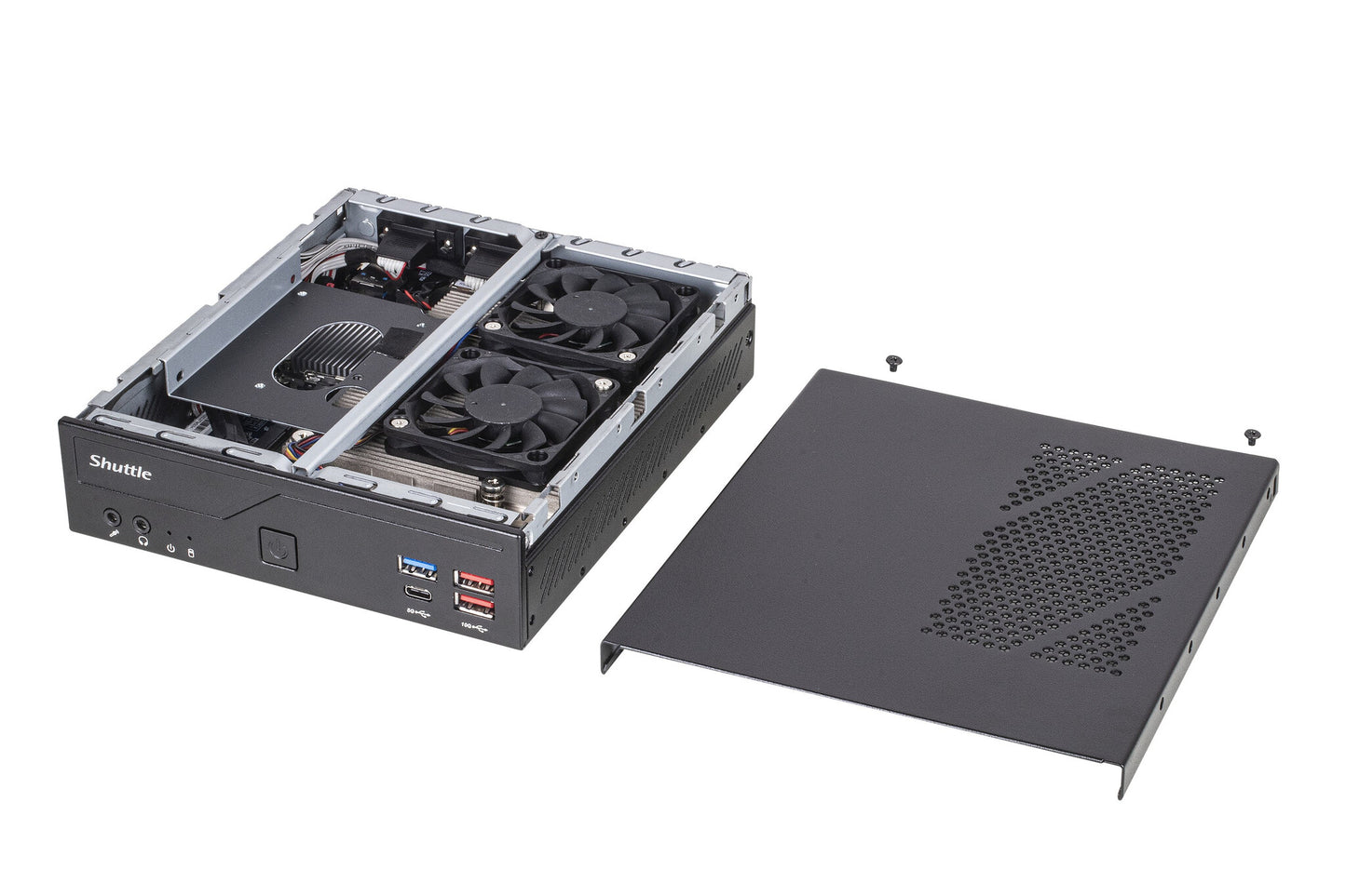 Shuttle DH670V2 datorhölje & moderkort 1,35L storlek PC Svart Intel H670 LGA 1700