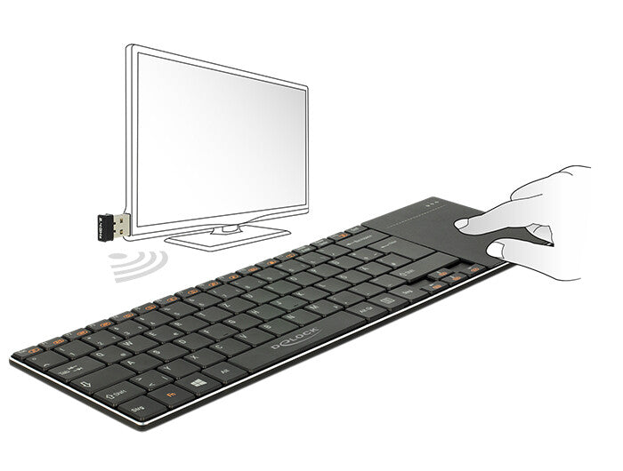 DeLOCK 12454 tangentbord för mobila enheter Micro-USB Svart