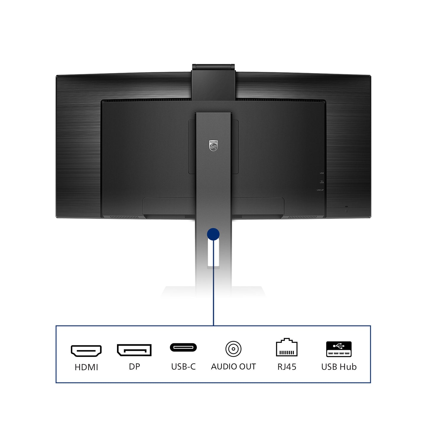 Philips P Line 346P1CRH/00 LED display 86,4 cm (34") 3440 x 1440 pixlar UltraWide Quad HD Svart