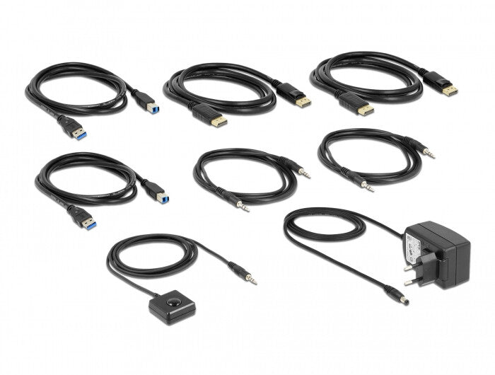 DeLOCK 11476 KVM-switchar Svart