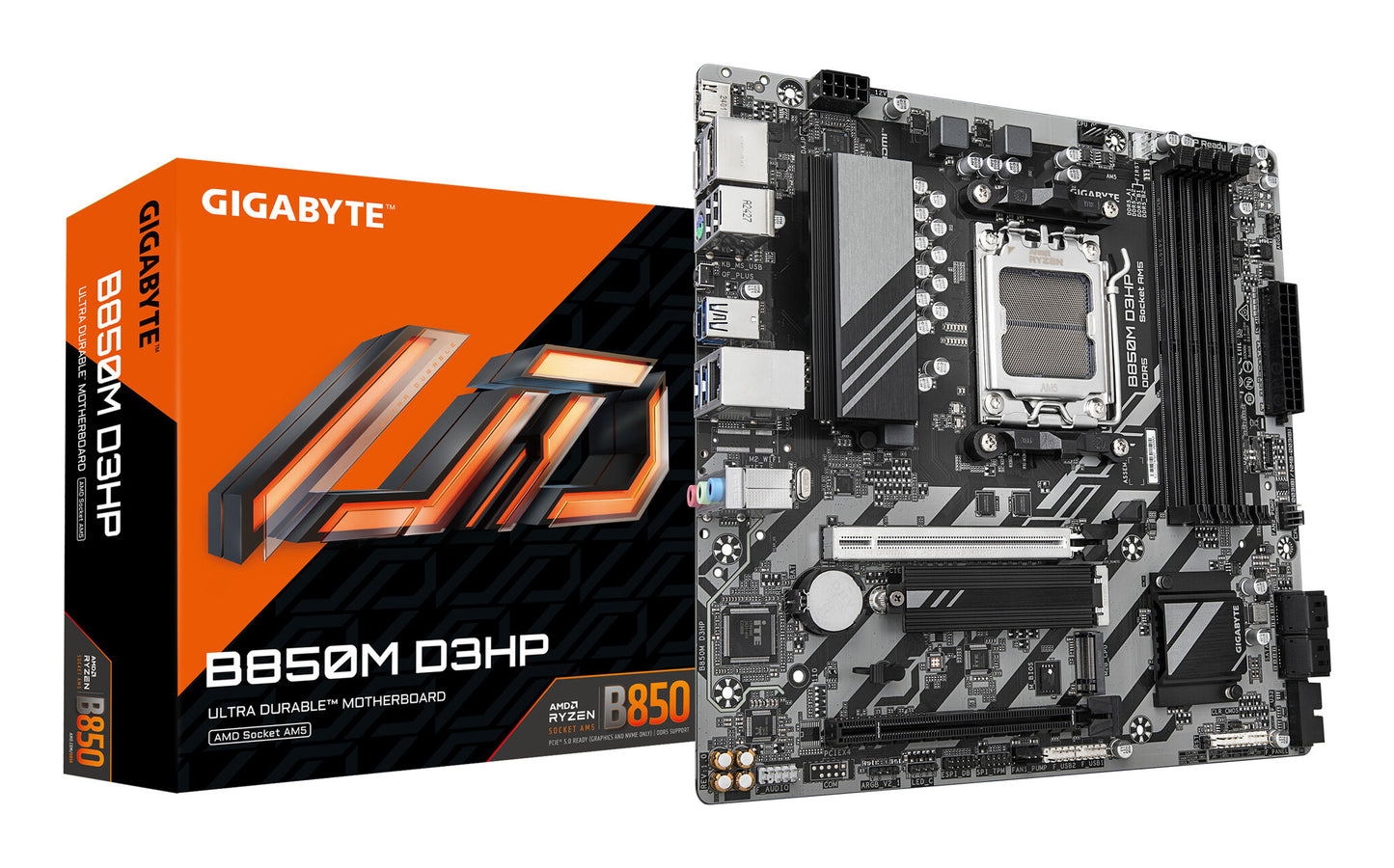 GIGABYTE B850M D3HP moderkort AMD B850 AM5-sockel micro ATX