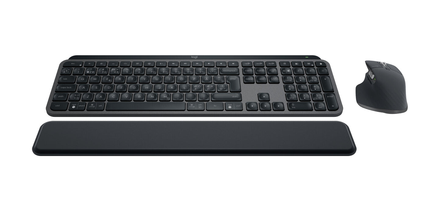 Logitech MX Keys S Combo tangentbord Mus inkluderad Kontor Bluetooth Nordic grafit