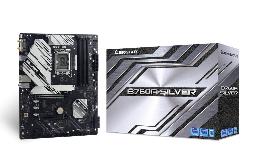 Biostar B760A-SILVER moderkort Intel B760 LGA 1700 ATX