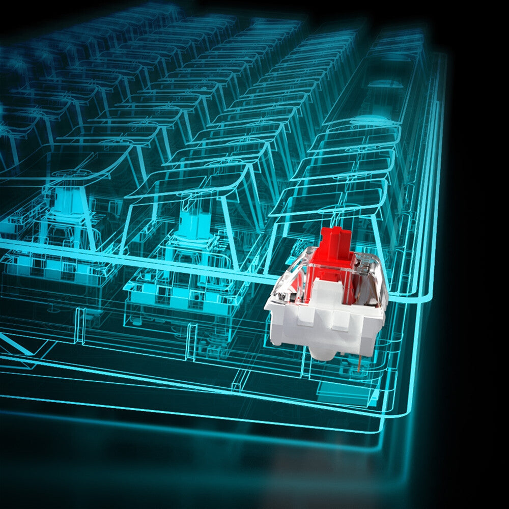 Sharkoon SGK50 S4 tangentbord Spela Trådlös RF + USB QWERTY Portugisisk Vit