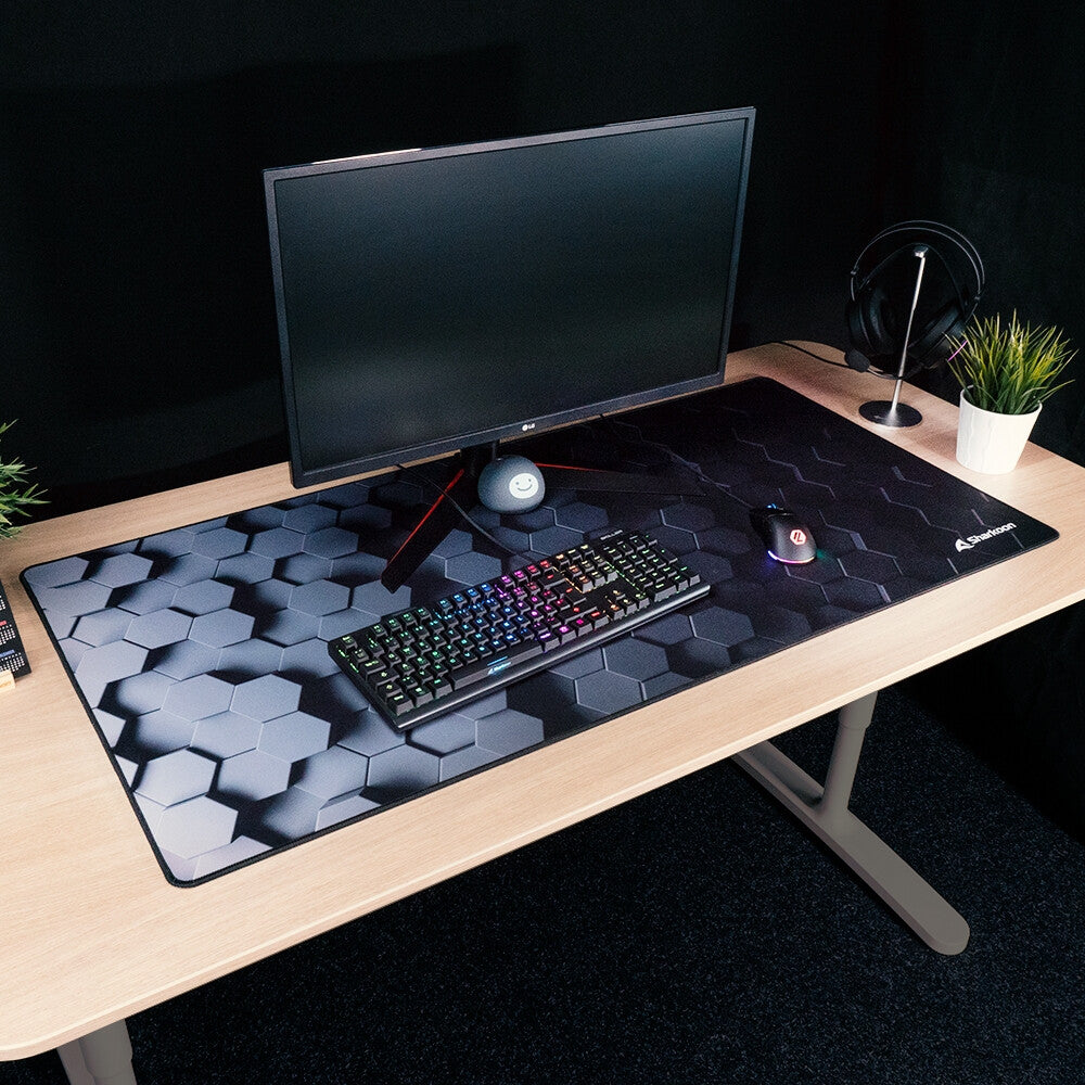 Sharkoon SKILLER SGP30 Big Hex Spelmusmatta Svart