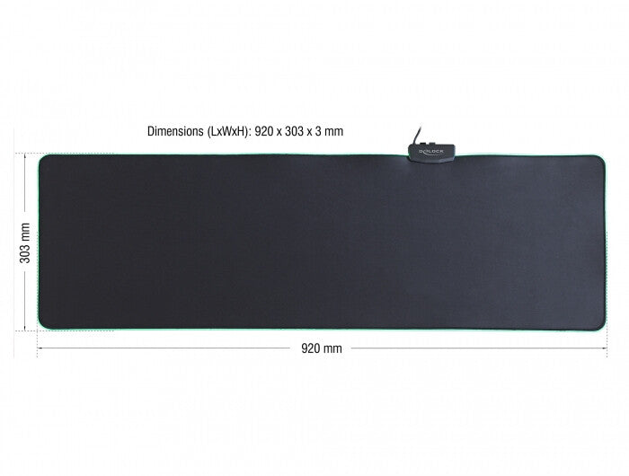 DeLOCK 12555 musmattor Svart
