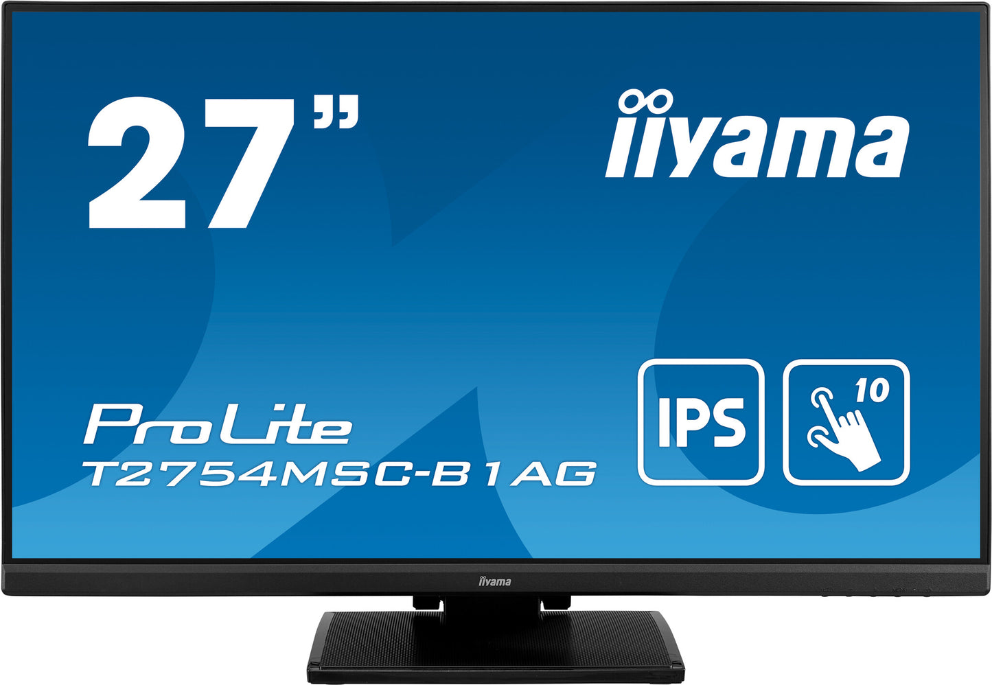 iiyama ProLite T2754MSC-B1AG platta pc-skärmar 68,6 cm (27") 1920 x 1080 pixlar Full HD LED Pekskärm Flera användare Svart