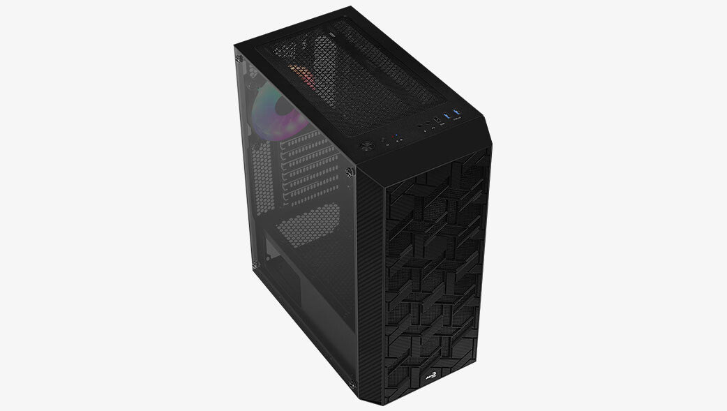 Aerocool Hive-G-BK-v3 Midi Tower Svart