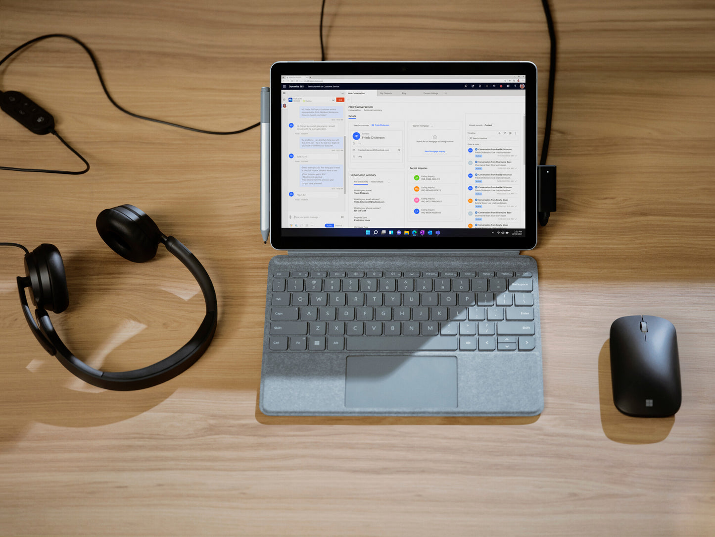 Microsoft Modern USB-C Headset Kabel Huvudband Kontor/callcenter USB Type-C Svart