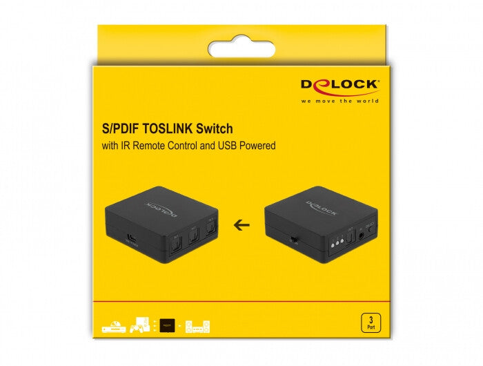 DeLOCK 63395 ljudbrytare Svart