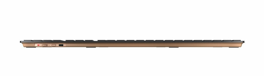 CHERRY JD-9100IT-2 tangentbord Mus inkluderad Hem / Kontor Trådlös RF + Bluetooth QWERTY Italiensk Svart, brons