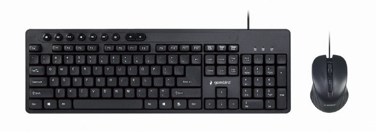 Gembird KBS-UM-04 tangentbord Mus inkluderad Universal USB QWERTY Engelska (USA) Svart