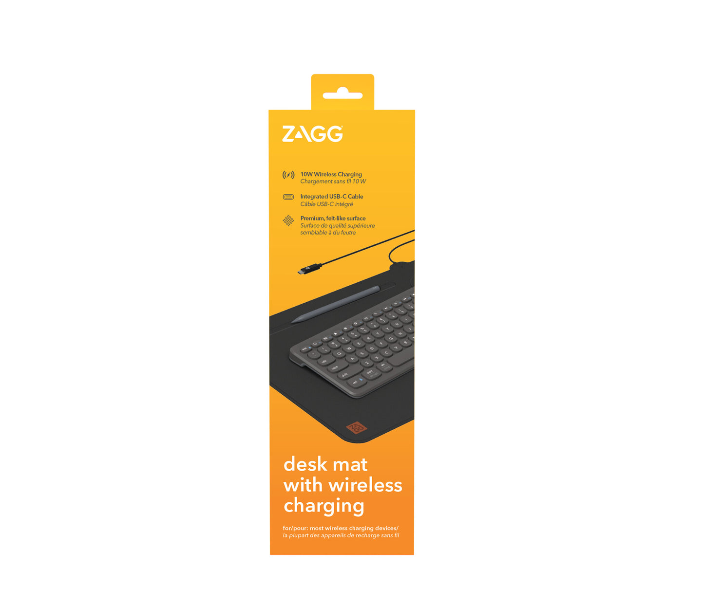 ZAGG Wireless Charging Desk Mat Svart