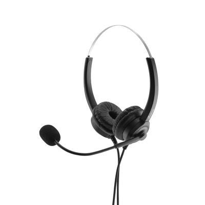 MediaRange MROS304 hörlur och headset Kabel Huvudband Kontor/callcenter Svart, Silver
