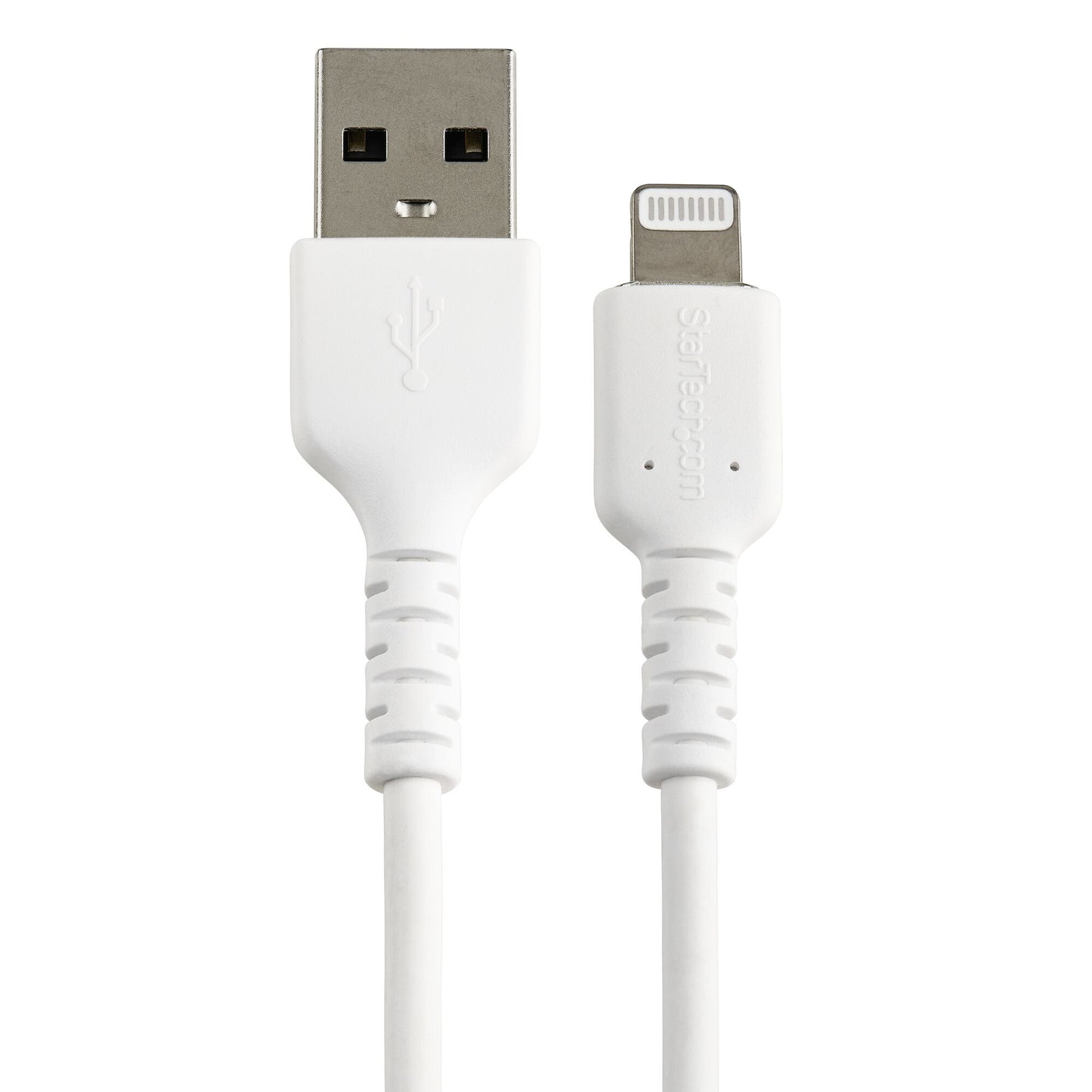 StarTech.com 30cm tålig, vitt USB-A till Blixtkabel - Hård, tålig aramifiber USB typ A till Blixtladdare/synkron strömsladd - Apple MFi-certifierad iPad/iPhone 12