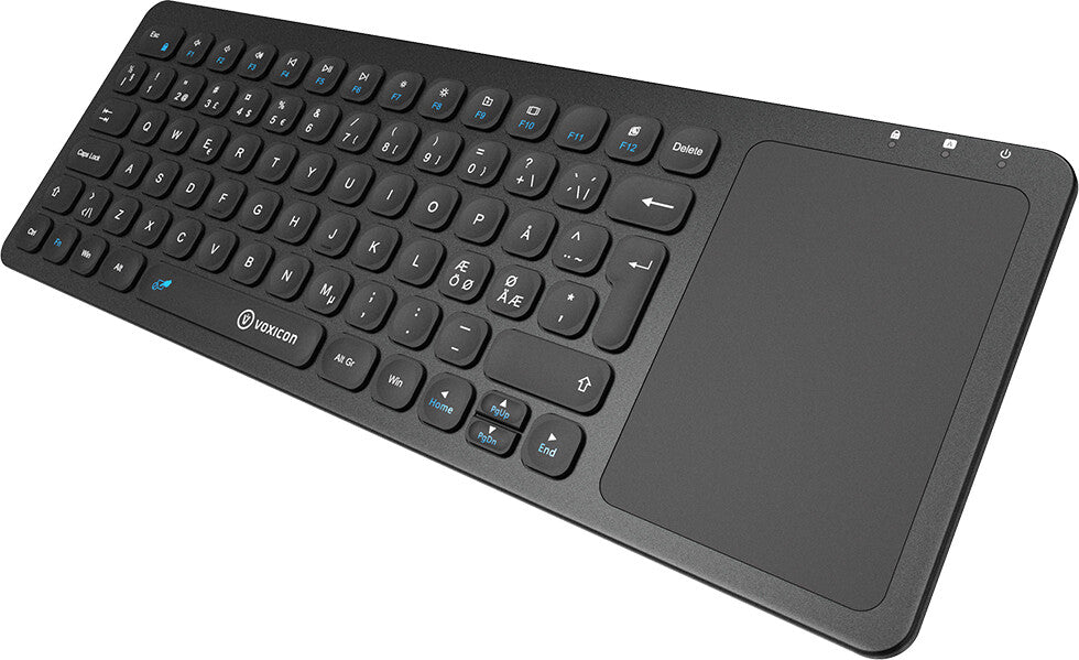 Voxicon DK-255WL-B tangentbord Kontor RF Trådlös QWERTY Nordic Svart