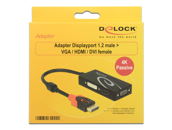 DeLOCK 62902 dockningsstationer för bärbara datorer Kabel Svart