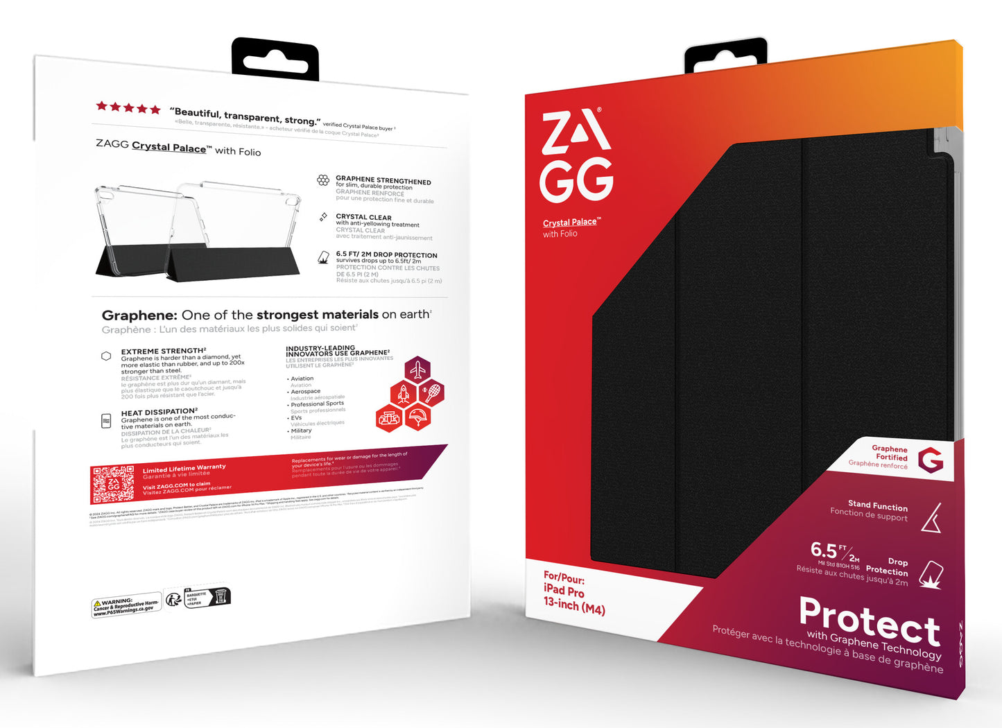 ZAGG Crystal Palace Folio 33 cm (13") Transparent