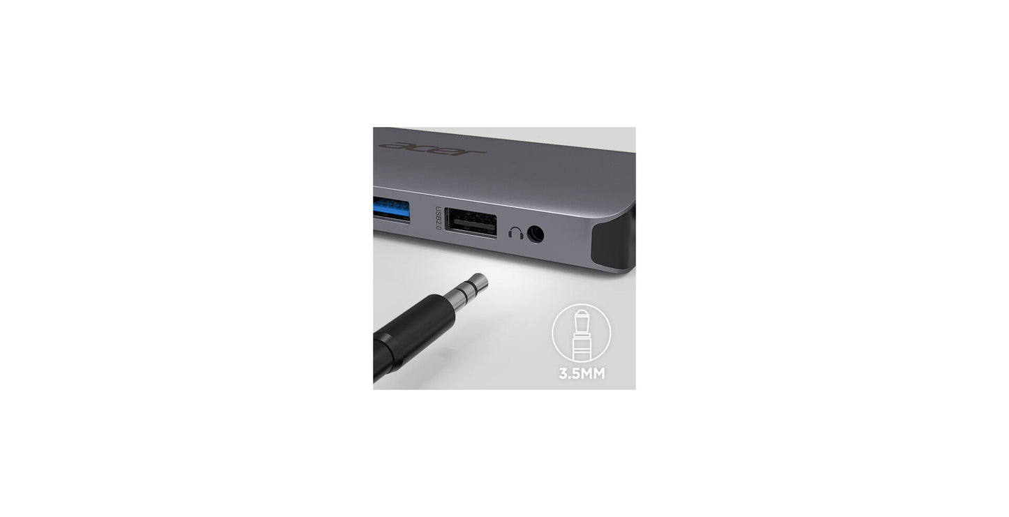 Acer 12-in-1 Type-C Dongle Kabel USB 3.2 Gen 1 (3.1 Gen 1) Type-C Silver