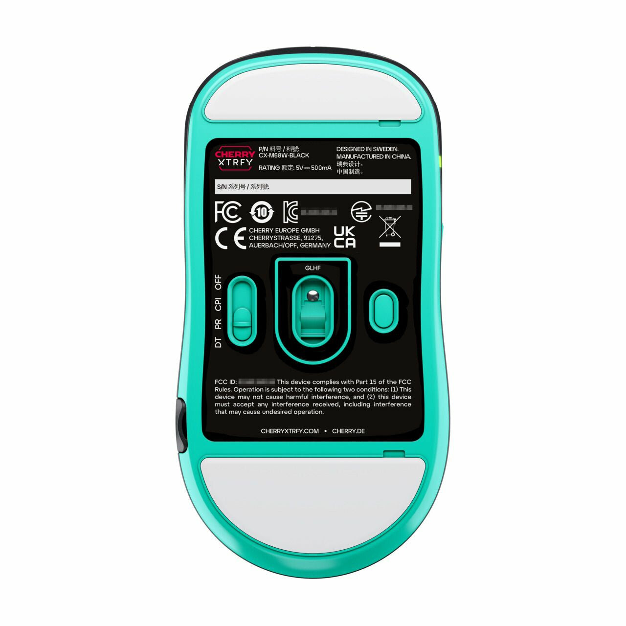 CHERRY XTRFY CX-M68W-BLACK datormöss Spela RF Trådlös 26000 DPI