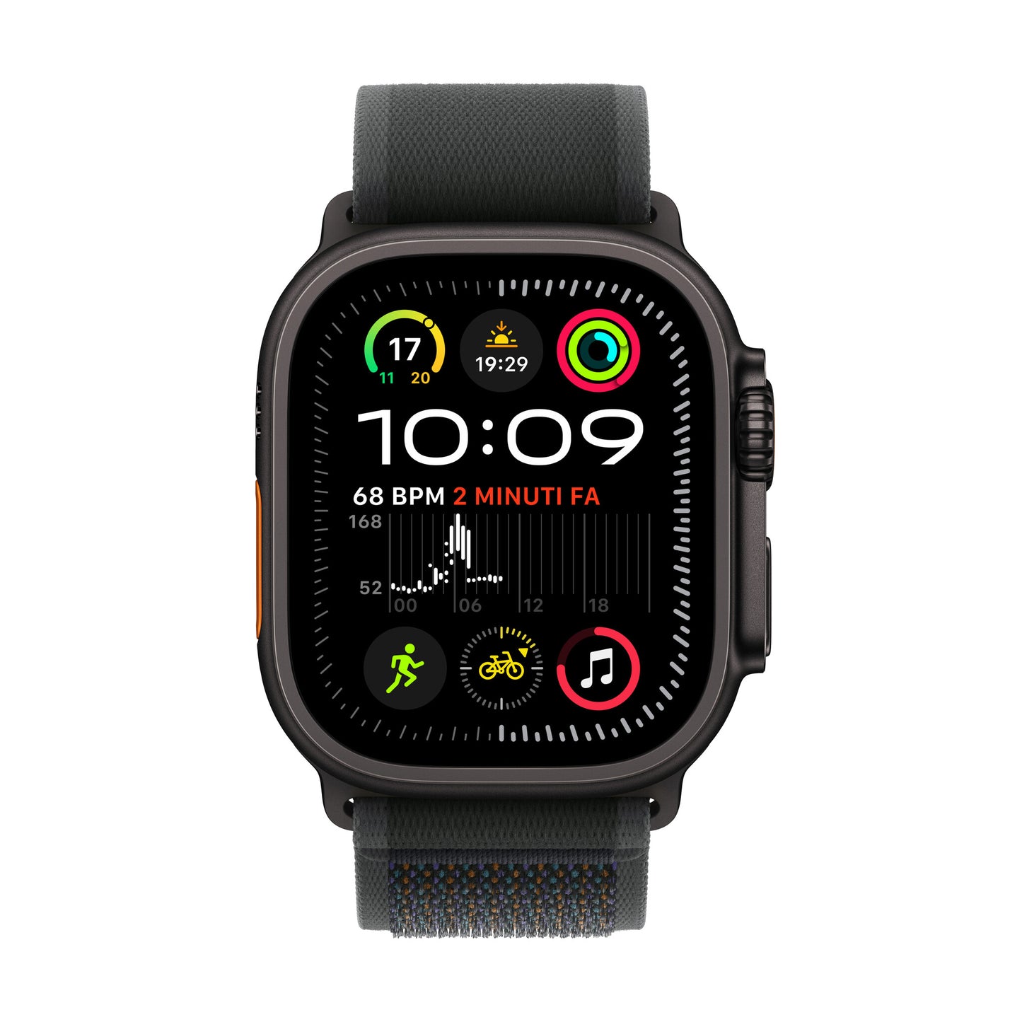 Apple Watch Ultra 2 OLED 49 mm Digital 410 x 502 pixlar Pekskärm 4G Svart Wi-Fi GPS