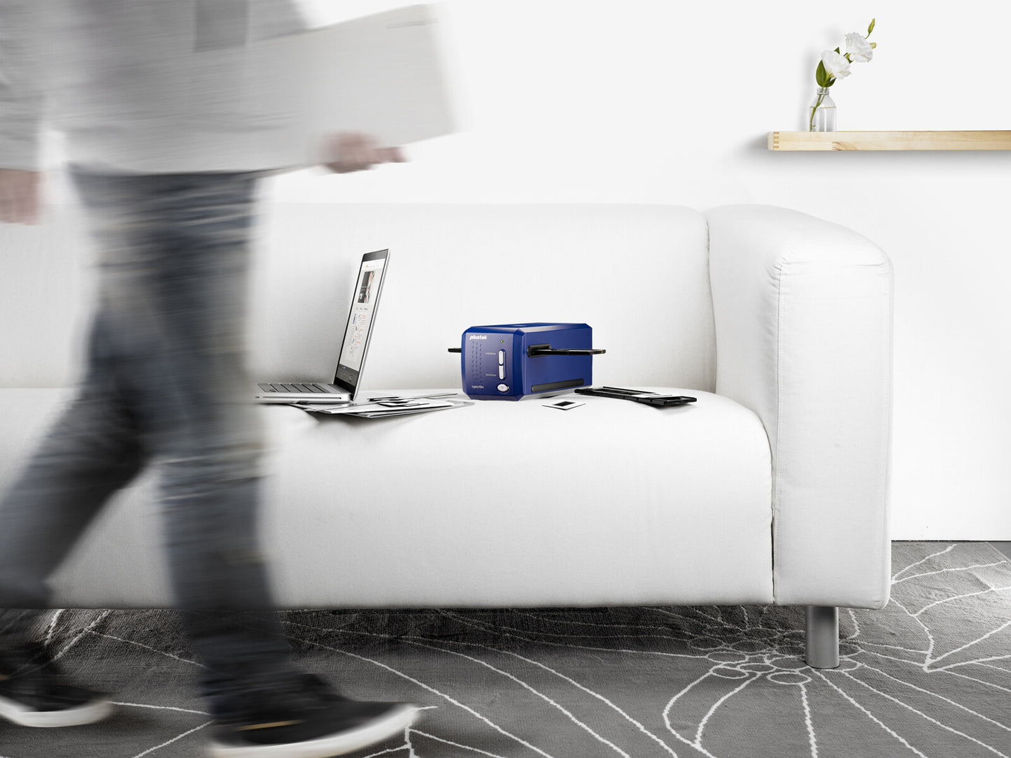 Plustek OpticFilm 8100 Film-/diabildsscanner 7200 x 7200 DPI Blå