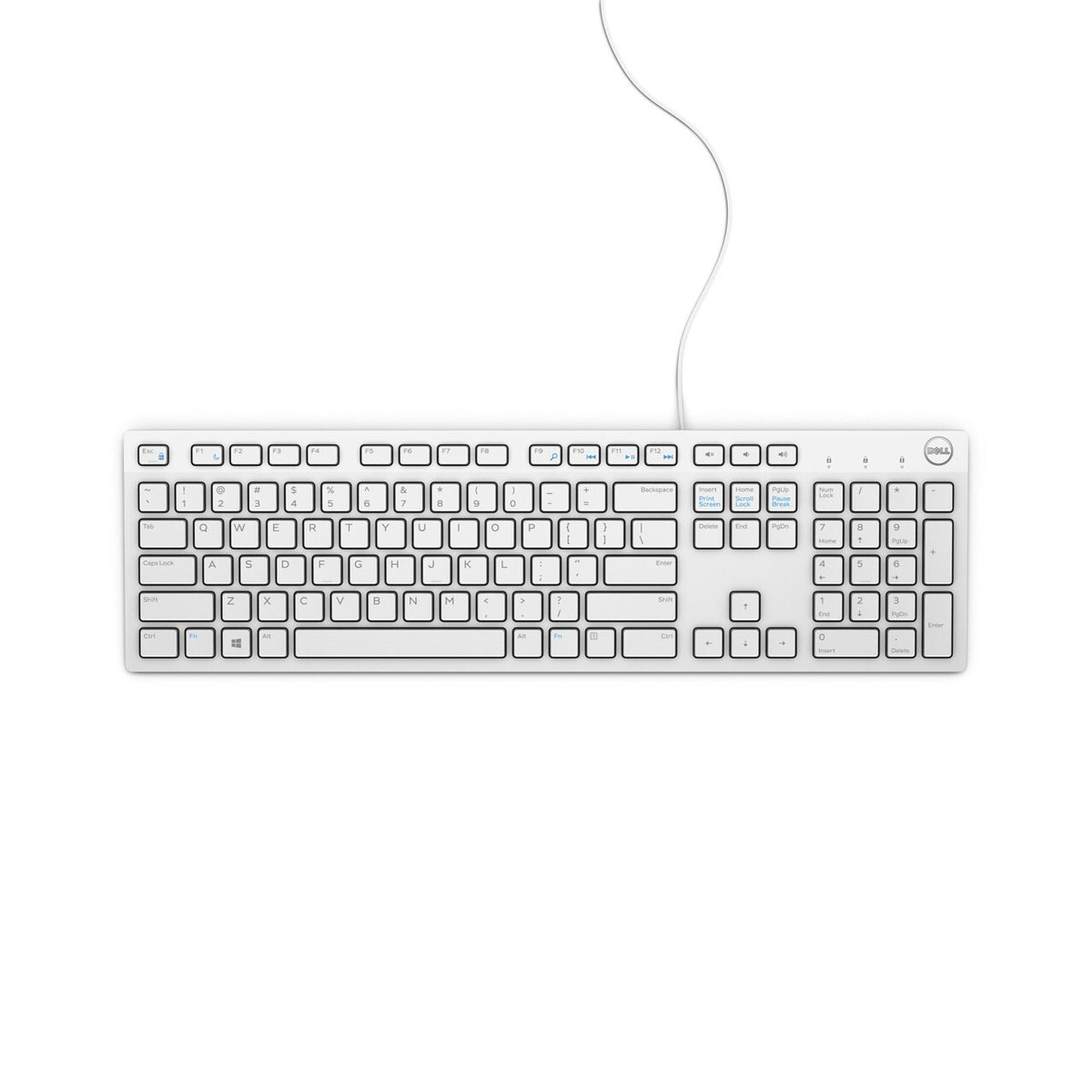 DELL KB216 tangentbord Universal USB QWERTY Nordic Vit
