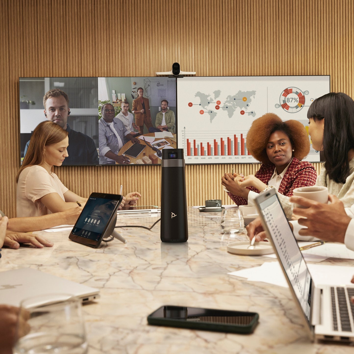 POLY Studio G62 Video Conferencing System With Mounting Plate Kit
