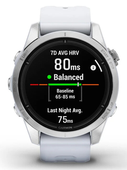 Garmin epix Pro (Gen 2) 3,05 cm (1.2") AMOLED 42 mm Digital 390 x 390 pixlar Pekskärm Silver Wi-Fi GPS
