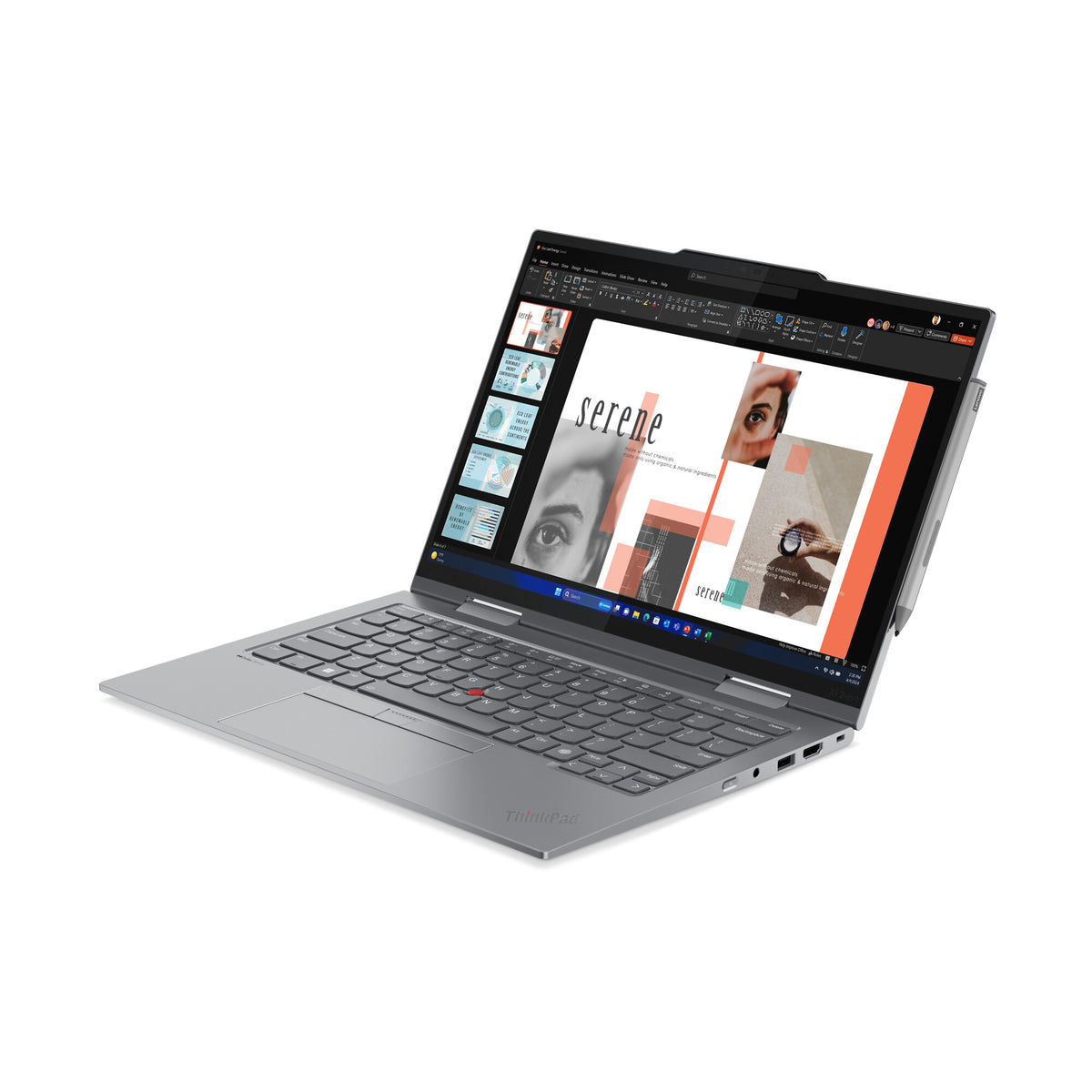 Lenovo ThinkPad X1 2-in-1 Gen 9 Intel Core Ultra 7 155U Hybrid (2-i-1) 35,6 cm (14") Pekskärm WUXGA 16 GB LPDDR5x-SDRAM 512 GB SSD Wi-Fi 6E (802.11ax) Windows 11 Pro tyska Grå